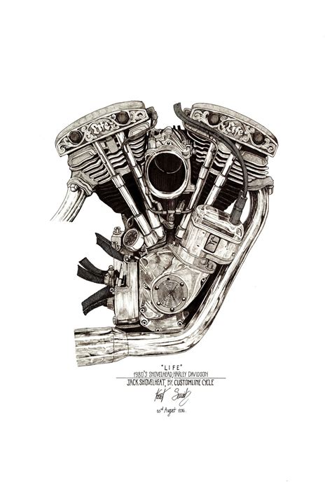 Shovelhead Motor Drawing