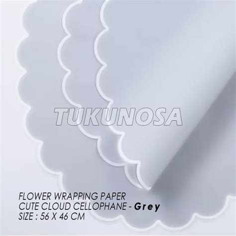 Jual Perpack Flower Wrapping Paper Cute Cloud Cellophane Kertas Buket