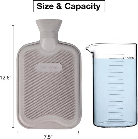 Hometop Premium Classic Rubber Hot Or Cold Water Bottle With Soft Fleece Cover Liters Blue