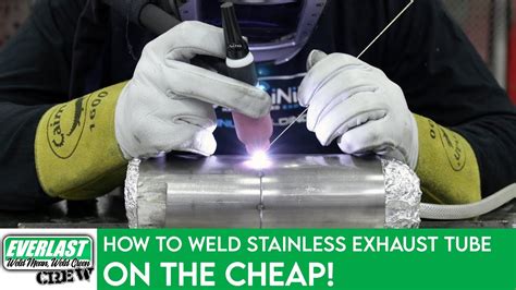 How To TIG Weld Stainless Steel Exhaust Pipe Everlast Welders YouTube