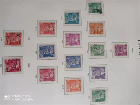 Lot Timbres Oblit R S Marianne De Gandon S Rie Compl Te Eur