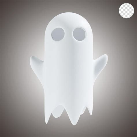 Premium Psd Ghost Scary Halloween 3d Render