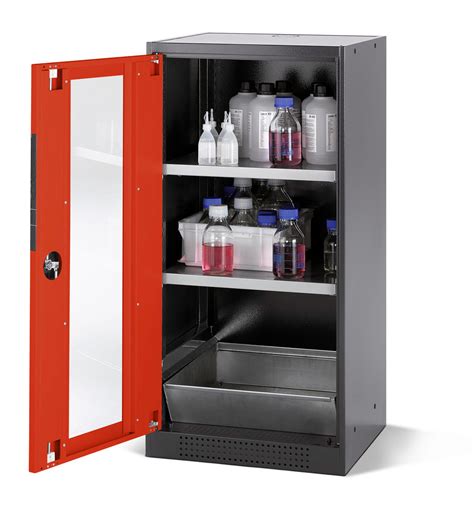 Armoire Pour Produits Chimiques Systema Cs Lg Anthracite Rouge