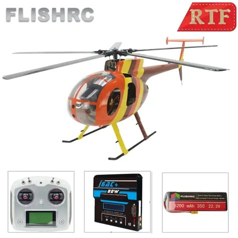 Flishrc Roban Md 500d Magnum 500 Size Rc Helicopter Scale 6ch Gps With