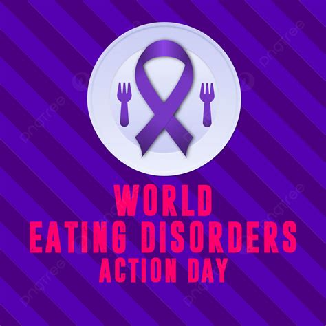 World Eating Disorders Action Day Background Vector Illustration Awareness Week Eating