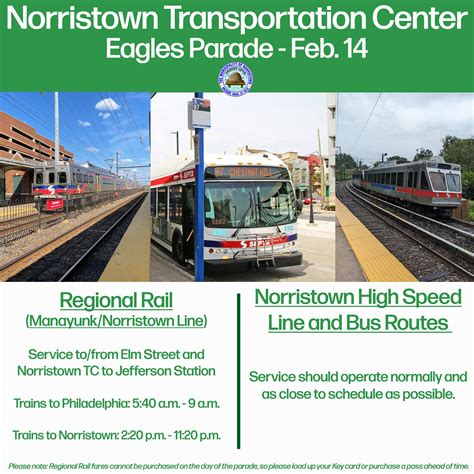 Schedule and Station Information for the Norristown High Speed Line 2