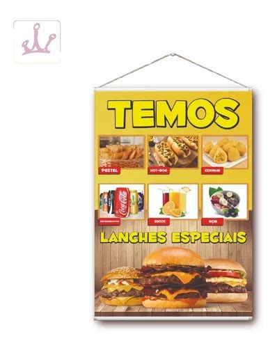 Placa Faixa Banner Temos Lanches Pre O Edit Vel X Cm Mercadolivre