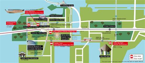 Odaiba Map | Odaiba, Sightseeing, Haneda airport