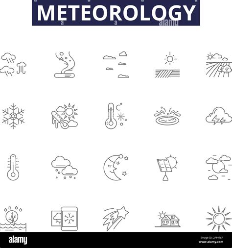 Meteorology Line Vector Icons And Signs Climate Meteorology Weather