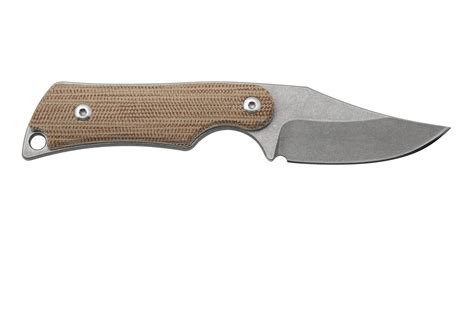 Mercury Kali N690 Stonewashed Clip Point Natural Canvas Micarta Fixed