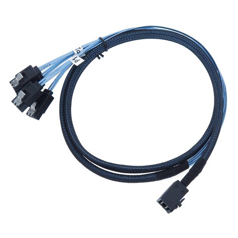 EDIMS Internal HD Mini SAS SFF 8643 To 4 SATA Forward Breakout Cable