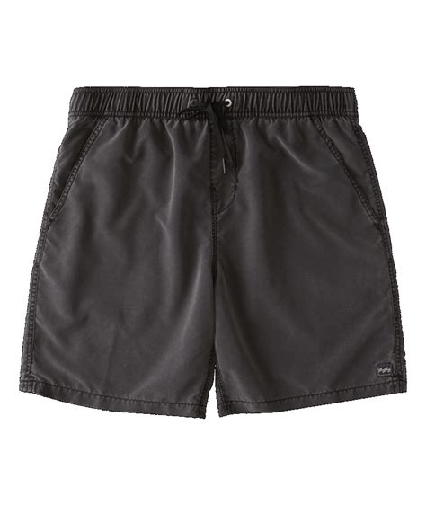 Billabong All Day Overdye Layback Boardshorts 17 Black 194843436628