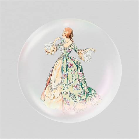 Victorian Woman Bubble Sticker Vintage Free Psd Rawpixel