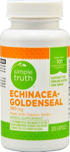 Simple Truth Echinacea Goldenseal Capsules Mg Ct Kroger