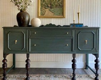 SOLD Antique BERKEY GAY Furniture Ca 1920 S Jacobean French Country Design Weathered Buffet