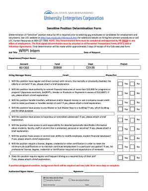 Fillable Online Determination Of Sensitive Position Status By HR Is