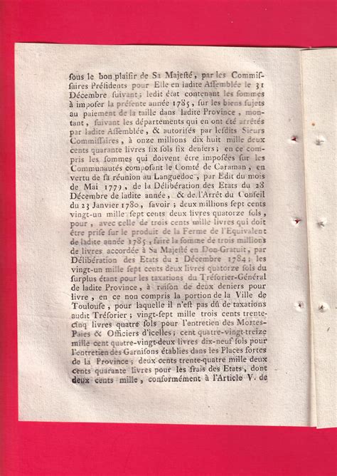 Arrest Du Conseil D Tat Du Roi Qui Autorise Les Impositions Qui