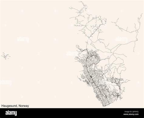 Street roads map of HAUGESUND, NORWAY Stock Vector Image & Art - Alamy