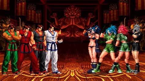 KOF Mugen Kim Kaphwan Team Vs Leona Heidern Team YouTube