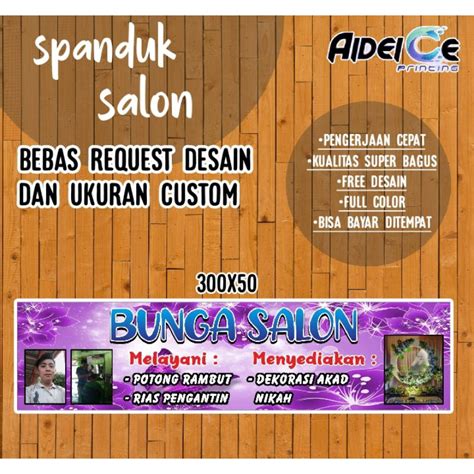 Jual Cod Spanduk Banner Salon Bisa Request Free Desain Shopee Indonesia