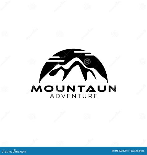 Simple Mountain Logo Design Stock Vector Illustration Of Label