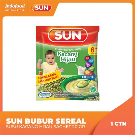 Jual Sun Bubur Sereal Susu Kacang Hijau Sachet 20 Gr Shopee Indonesia