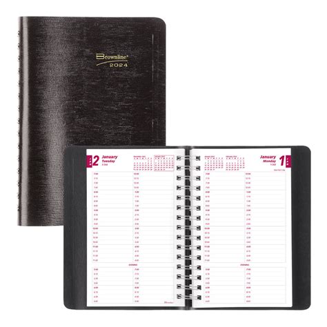 Essential Daily Planner 2024 Black Brownline Brownline Cda