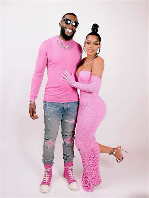 Gucci Mane Wearing A Hot Pink Hoodie With Matching Amiri Jeans