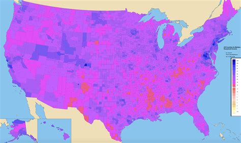 Us Counties By Median Household Income Rmapporn