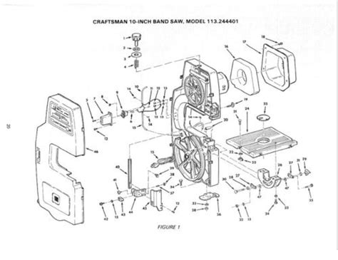 Owners Manual And Parts List Sears Craftsman 10 Band Saw Model 113