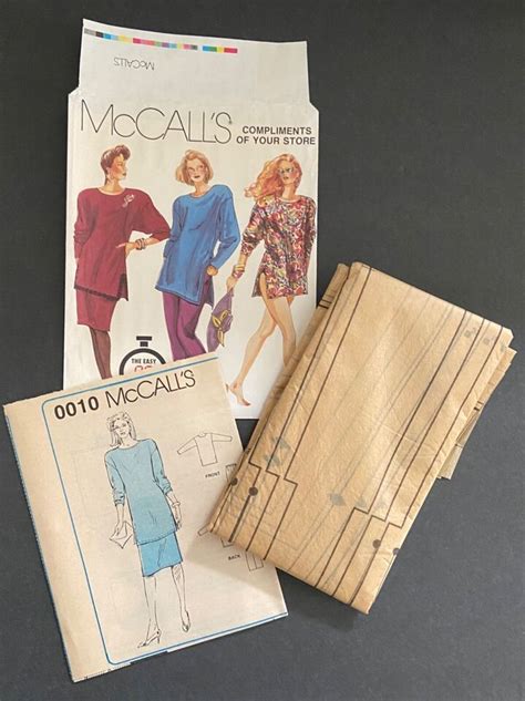 Mccall S Vintage Sample Pattern Misses Tunic And Skirt Sizes