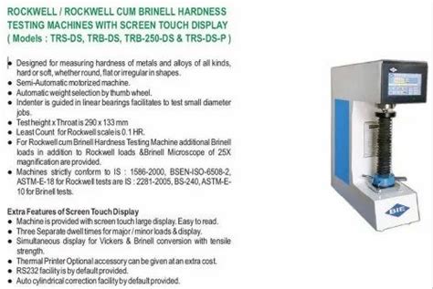 Analog Rockwell Hardness Testing Machine Model Name Number Mrs