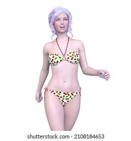 3d Rendering Woman Bikini Stock Illustration 2108184653 Shutterstock