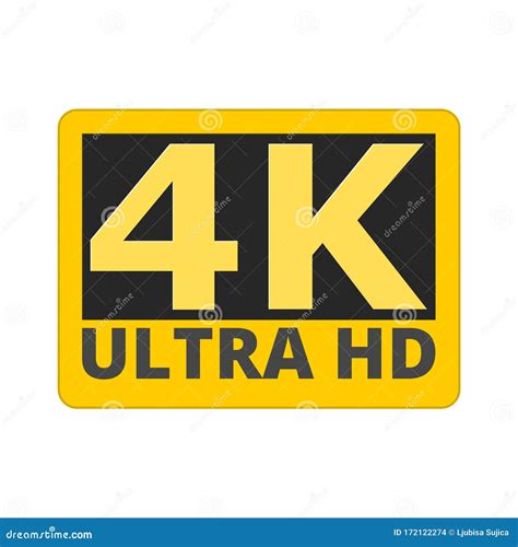 Ultra Hd 4k Icon Stock Vector Illustration Of Screen 172122274