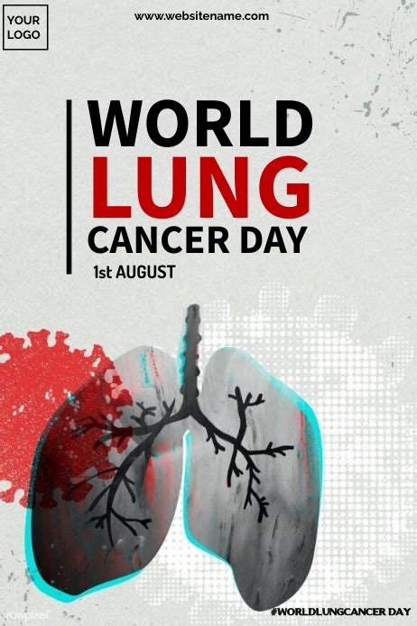 World Lung Cancer Day Poster 2023 Template Postermywall