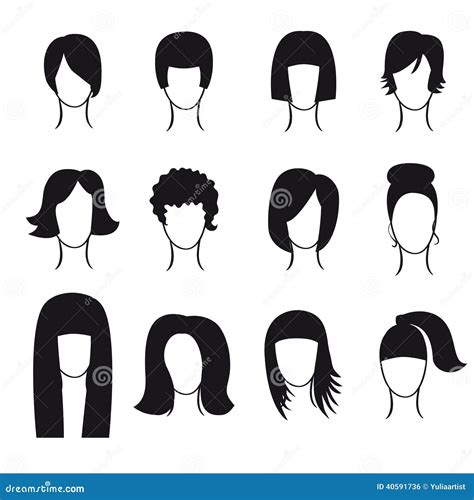 Vector Set Of Hair Styling Icons Stock Vector Image 40591736