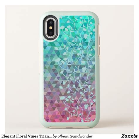 Elegant Floral Vines Triangle Mosaic Iphone X Case