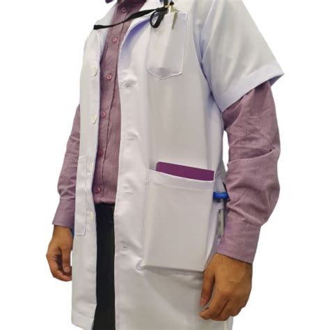 Labcoat Straight Cut Unisex Lab Coat Whitecoat Jubah Makmal