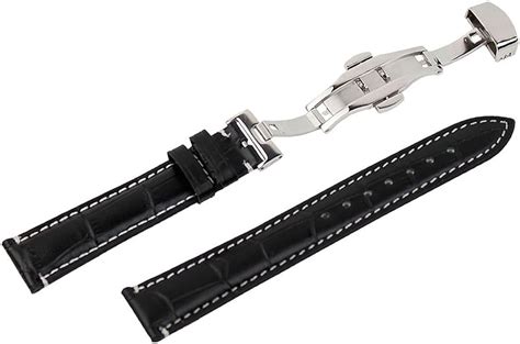 Amazon Mm Alligator Grain Leather Watch Band Strap Push Button