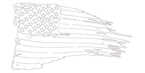 Tattered Flag Dxf File — Warfighter Fabrication