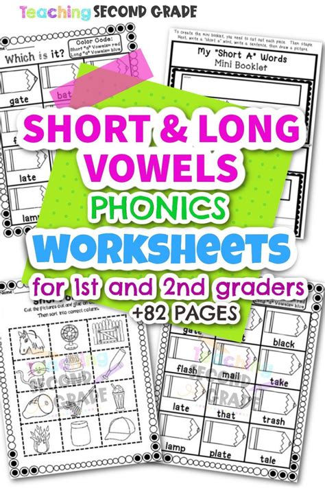 Short And Long Vowels Phonics Worksheets Phonics Worksheets