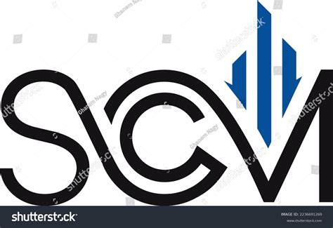 scm logo design capital management financial stock vector royalty