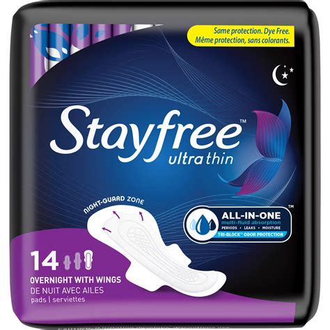 Stayfree Ultra Thin Overnight Pads With Wings Shop Pads And Liners At H E B