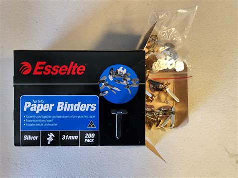 2450 Paper Binders Steel 31mm 645 Box 200 Split Pin Celco 0006454