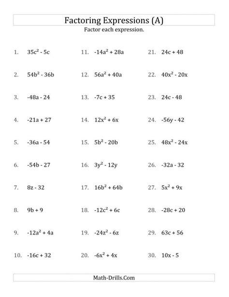 Factoring Difference Of Squares Worksheet Answer Key — db-excel.com