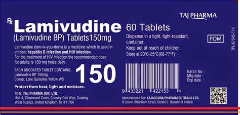 Lamivudine 150mg Tablets Hiv Infection Lamivudine Tablets 150mg