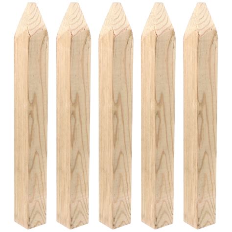 5 Pcs Wood Stakes for Garden Marking Garden Fencing Stakes Yard Wood ...