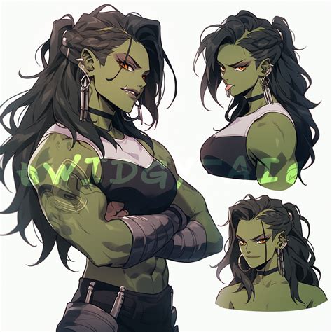 Buff Orc Girl Ai Adopt 7 Closed By Widgy Ai On Deviantart