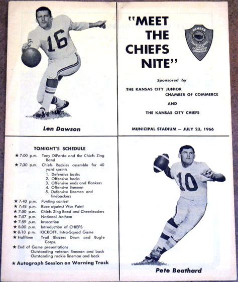 Kansas City Chiefs Game Publications Sportspaper Info