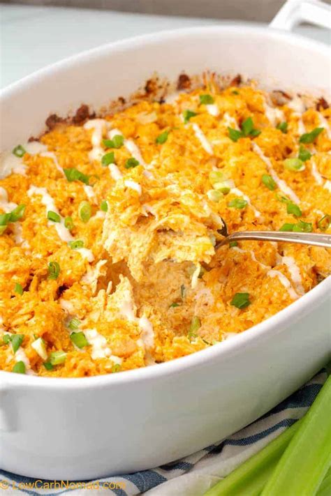 Low Carb Buffalo Chicken Casserole